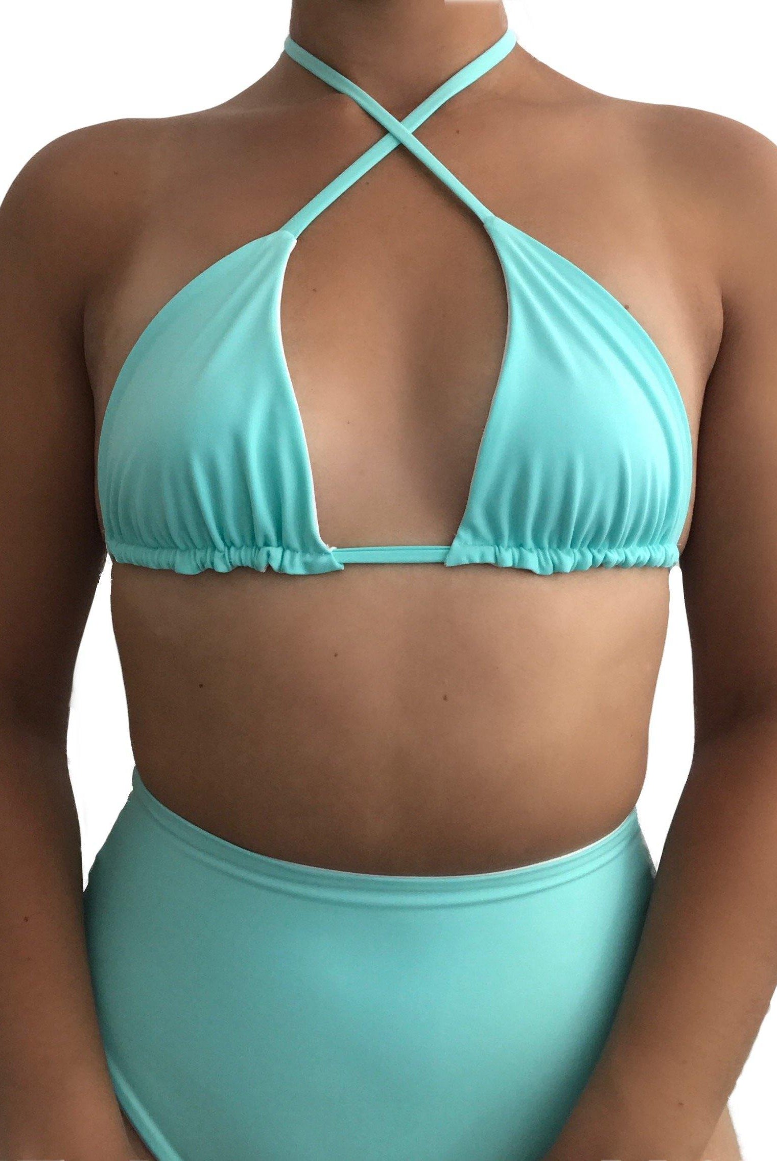 Bella Triangle Halter Bikini Top - Mitra The Label