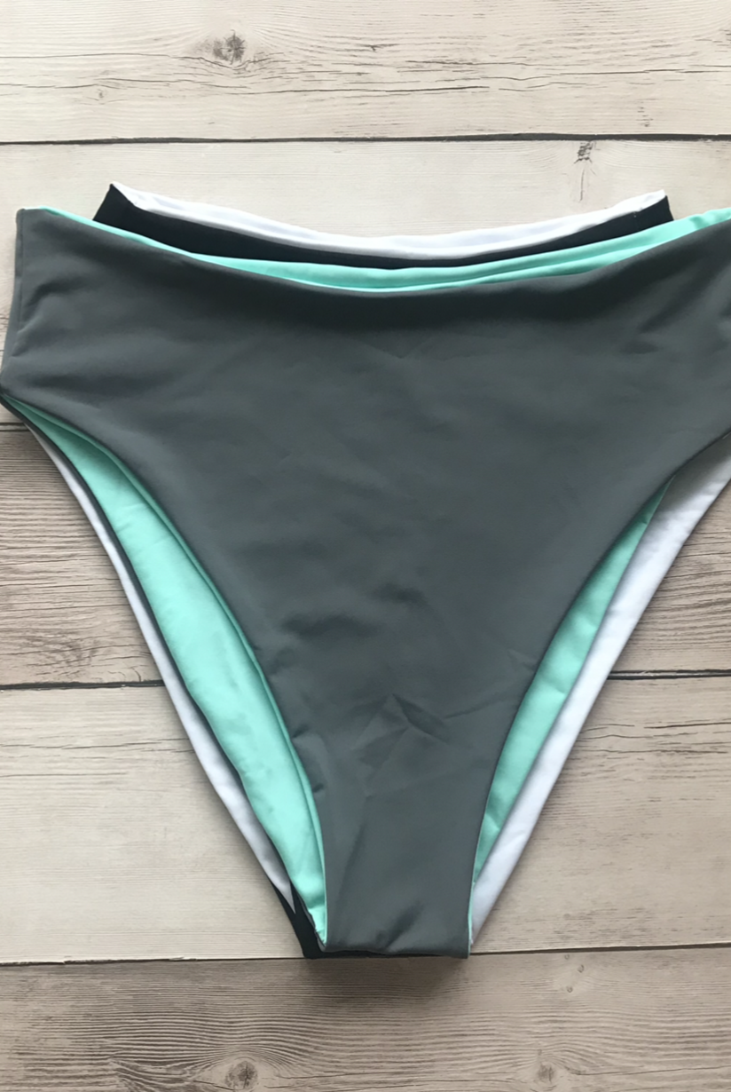 The Dominic High Waisted French Cut Bikini Bottoms Sustainable Swimwear -   Ireland